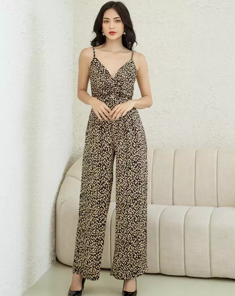 Jumpsuit 2 dây cúp ngực cao cấp