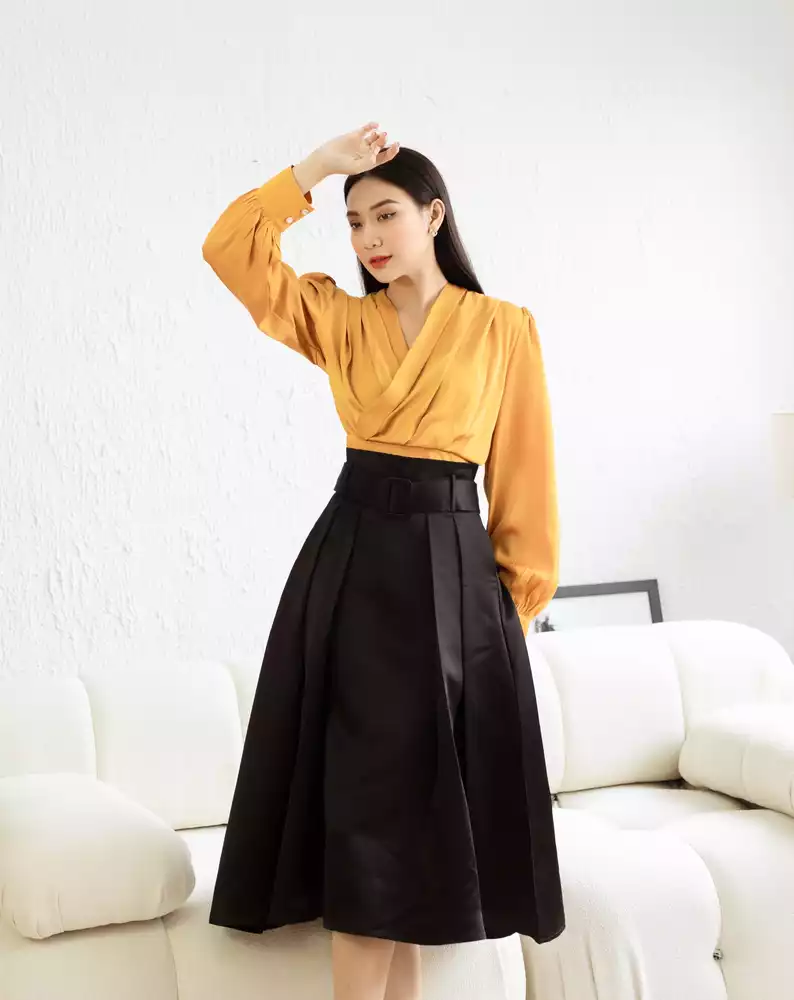 Áo kiểu dáng croptop tay dài