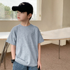 Áo thun cho bé trai Magickids áo phông trơn cotton 4 màu ngắn tay cho bé từ 12-35kg phong cách Hàn Quốc AO24008