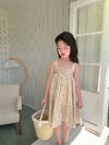 Đầm váy 2 dây bé gái mùa hè Anniebaby váy đũi hoa nhí chun ngực cho bé 13 đến 41kg Quần áo trẻ em VA23057