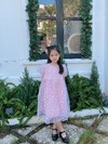 Đầm váy công chúa cho bé gái 40kg Anniebaby váy babydoll in hoa nhí size đại chất tơ hàn Quần áo trẻ em VA23045
