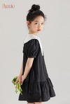 Váy bé gái size đại 40kg Anniebaby váy đen cổ thuyền thuê hoa hồng kiểu dáng basic chất liệu thô hàn mềm mịn VA23062