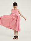 Váy đầm bé gái size đại 50kg Anniebaby váy suông dáng dài chiết ly bé gái chất thô hàn mềm mịn Quần áo trẻ em VA24003