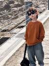 Áo thun bé trai dài tay Magickids từ 12 đến 35kg chất cotton màu trơn Hàn quốc Quần áo trẻ em thu đông AO23056