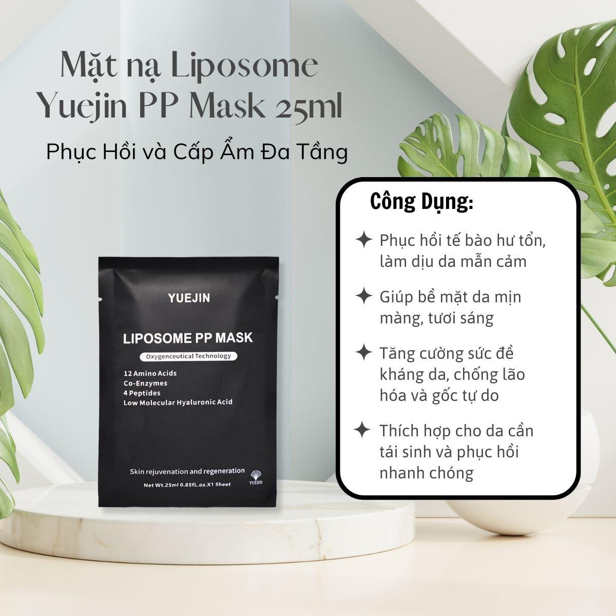 Công Dụng Mặt nạ Liposome Yuejin PP Mask 25ml - Phục Hồi và Cấp Ẩm Đa Tầng