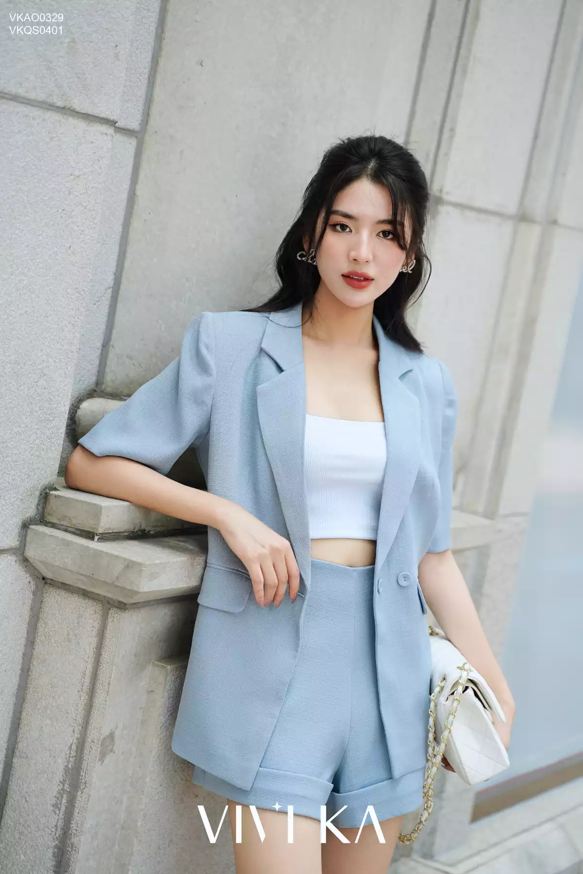 Bộ Vest Công Sở Nữ Tay Ngắn MAIKA, Vest Nữ form Chuẩn mặc Tôn dáng Chất Vải  Cotton Lạnh - VS5010 | Shopee Việt Nam