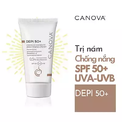 Kem chống nắng ban ngày, giúp mờ nám sáng da 2in1 Canova Depi SPF 50+ 50ml