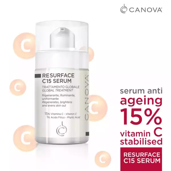 Tinh chất chống lão hoá, dưỡng sáng da Canova Resurface C15 Serum 30ml