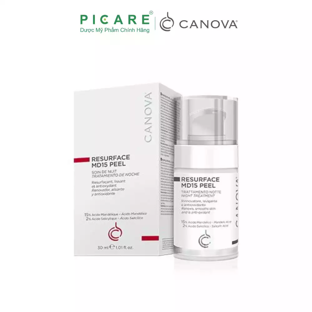 Tinh chất làm sáng da, tẩy tế bào chết, ngăn ngừa lão hóa Canova Resurface Md15 Peel 30ml
