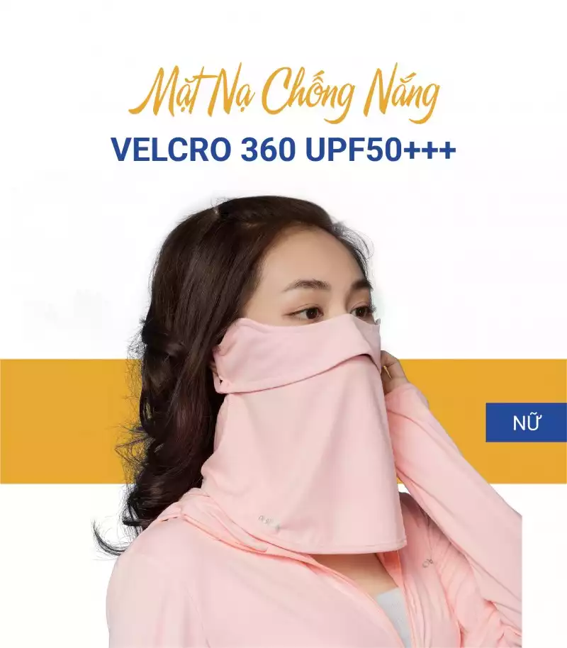 Khẩu trang chống nắng VELCRO 360 UPF50+++ OHSUNNY màu đen 