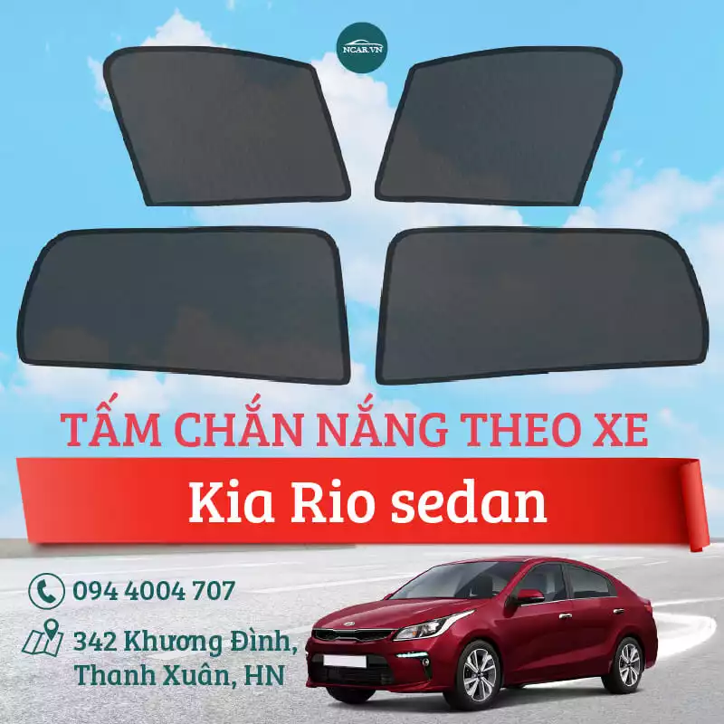 Tấm chắn nắng nam châm xe Kia Rio Sedan