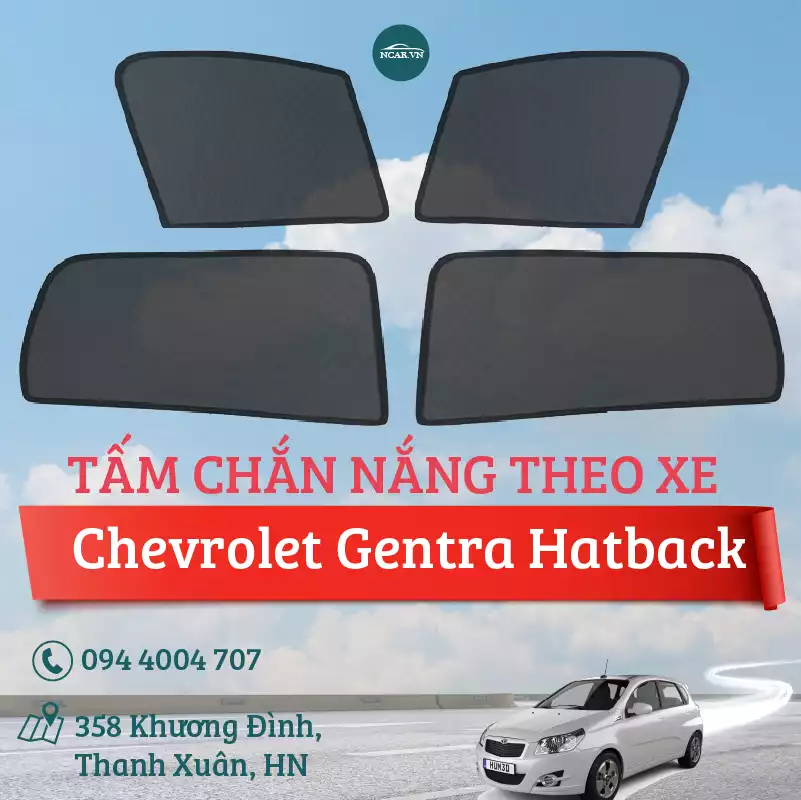 Tấm chắn nắng nam châm xe Chevrolet Gentra X = Gentra Hatback