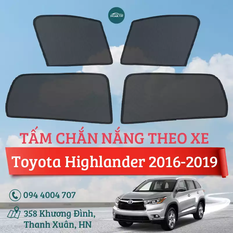 Tấm chắn nắng nam châm xe Toyota Highlander