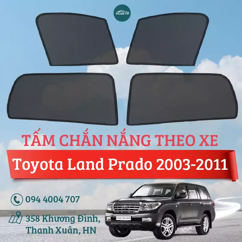 Tấm chắn nắng nam châm xe Toyota Land Prado