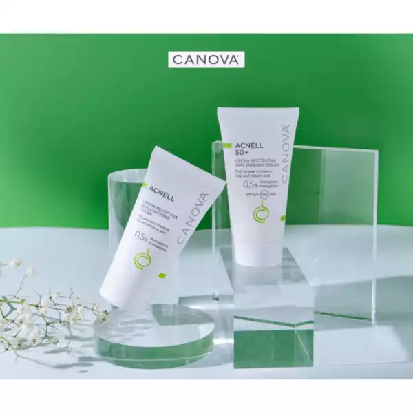 Kem chống nắng ban ngày dành cho da mụn, nhạy cảm Canova Acnell 50+ 50ml