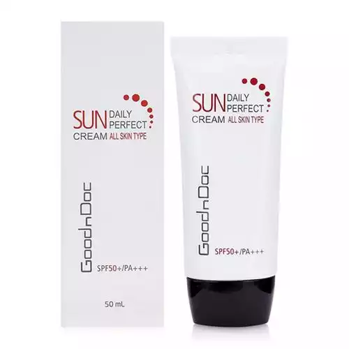 Kem chống nắng nâng tông, dưỡng ẩm Goodndoc Sun Daily Perfect Cream SPF 50/PA +++ 50ml