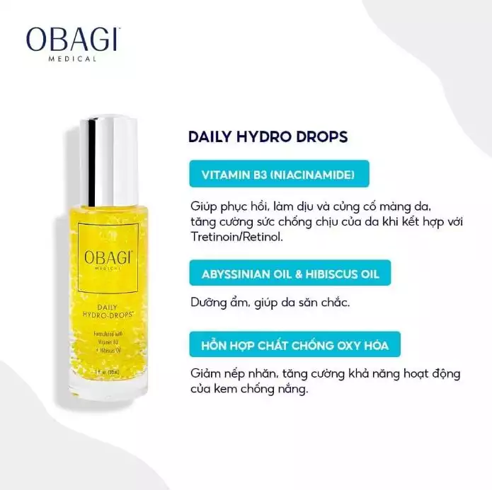 Serum Cấp Nước Phục Hồi Da Obagi Daily Hydro-Drops 5ml