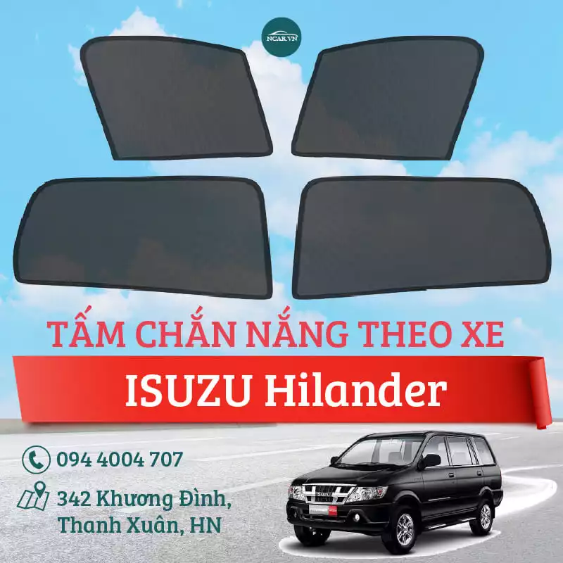 Tấm chắn nắng nam châm xe ISUZU Hilander
