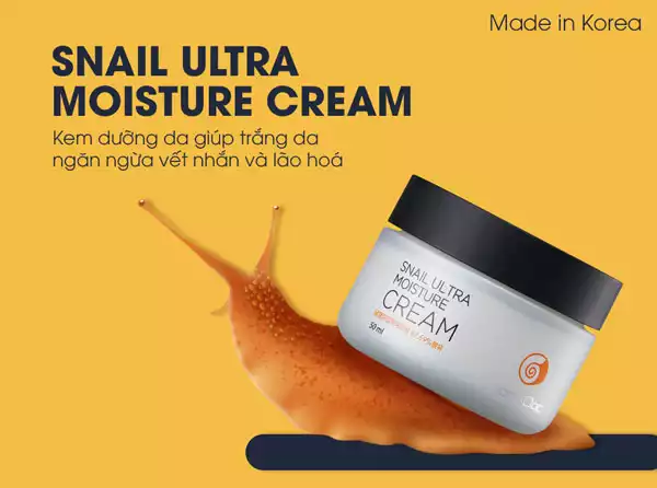 Kem Dưỡng Chống Lão Hóa, Trẻ Hóa Da Từ Ốc Sên GoodnDoc Snail Ultra Moisture Cream 50ml