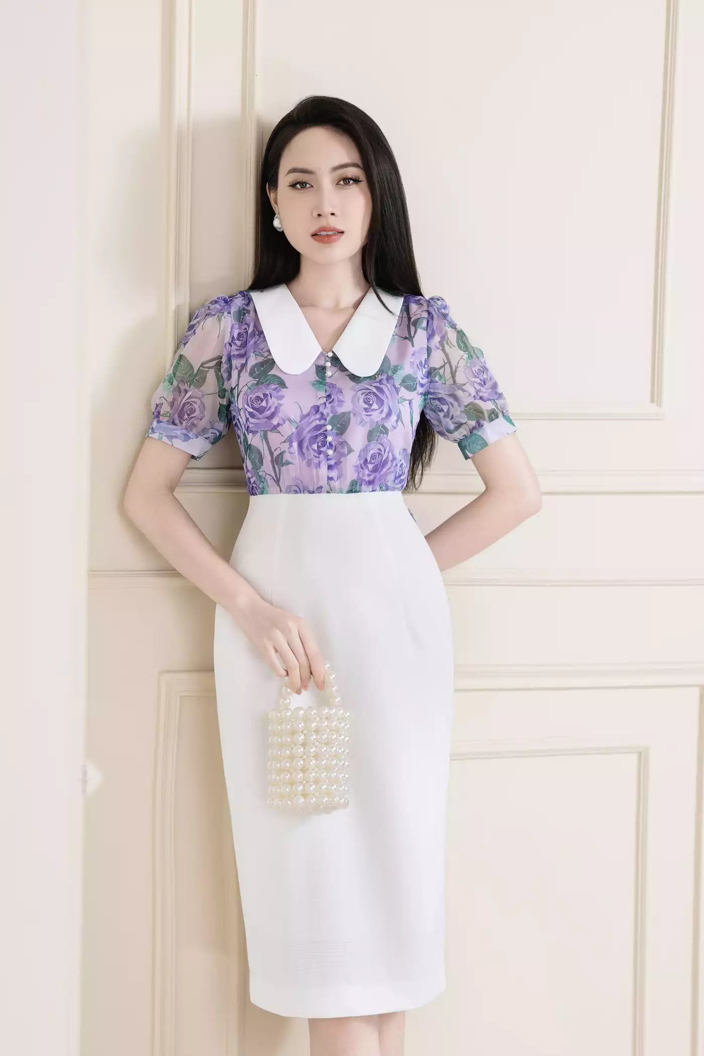 Đầm Váy Hoa Chiffon Phong Cách Vintage Siêu Xinh