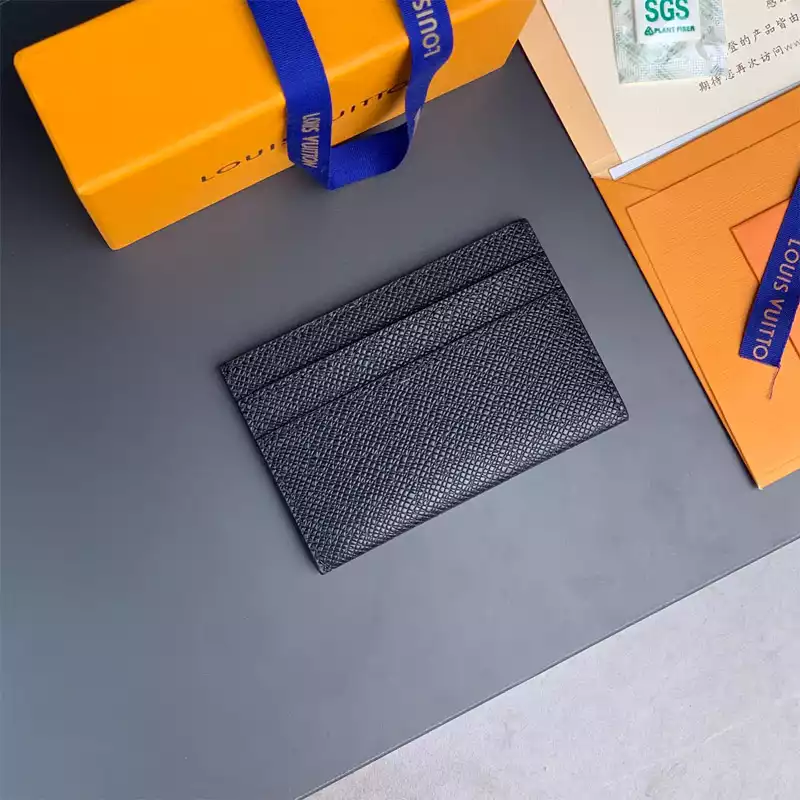 Louis Vuitton Double Card Holder Taiga Leather