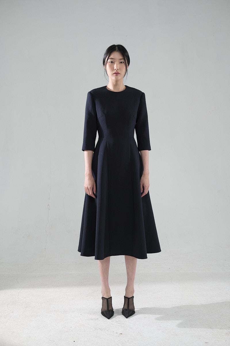 Long sleeve midi dress — view 1
