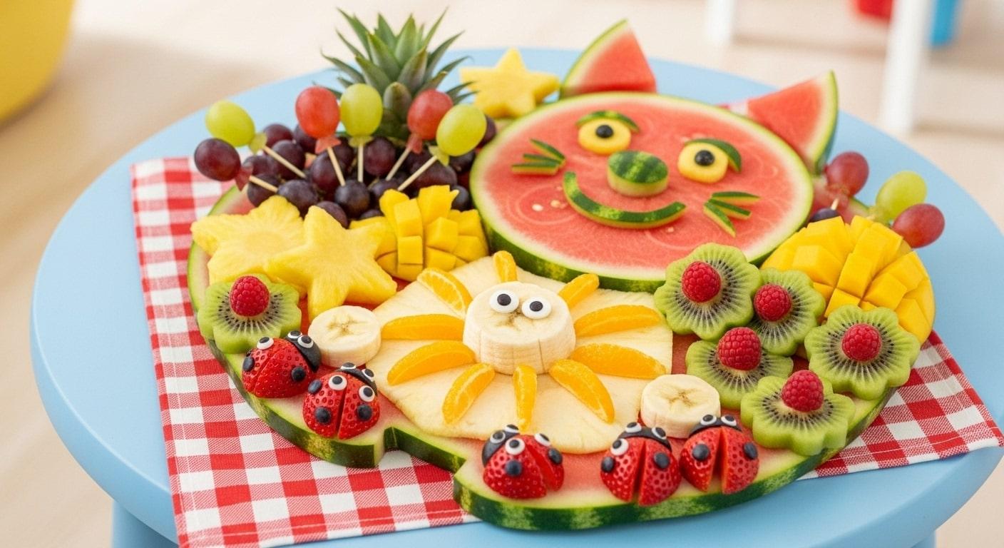 đĩa hoa quả ngộ nghĩnh dễ thương cho trẻ em 