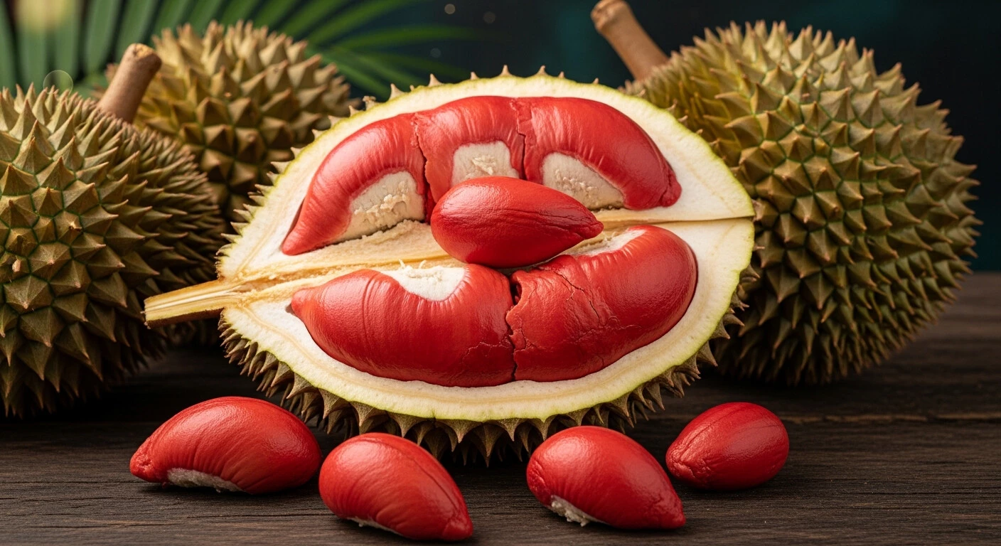 What is considered red-fleshed durian?
