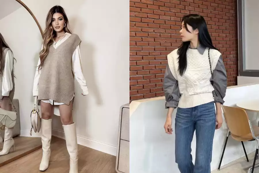 Cách diện áo gile len giúp nàng hack tuổi không ngờ