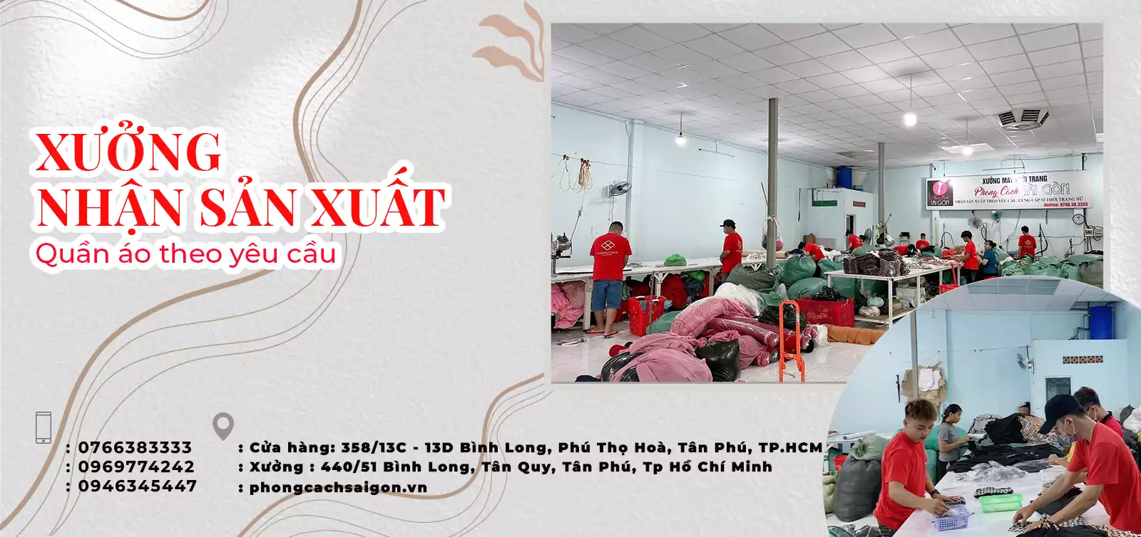 Các loại dịch vụ may quần áo tại xưởng