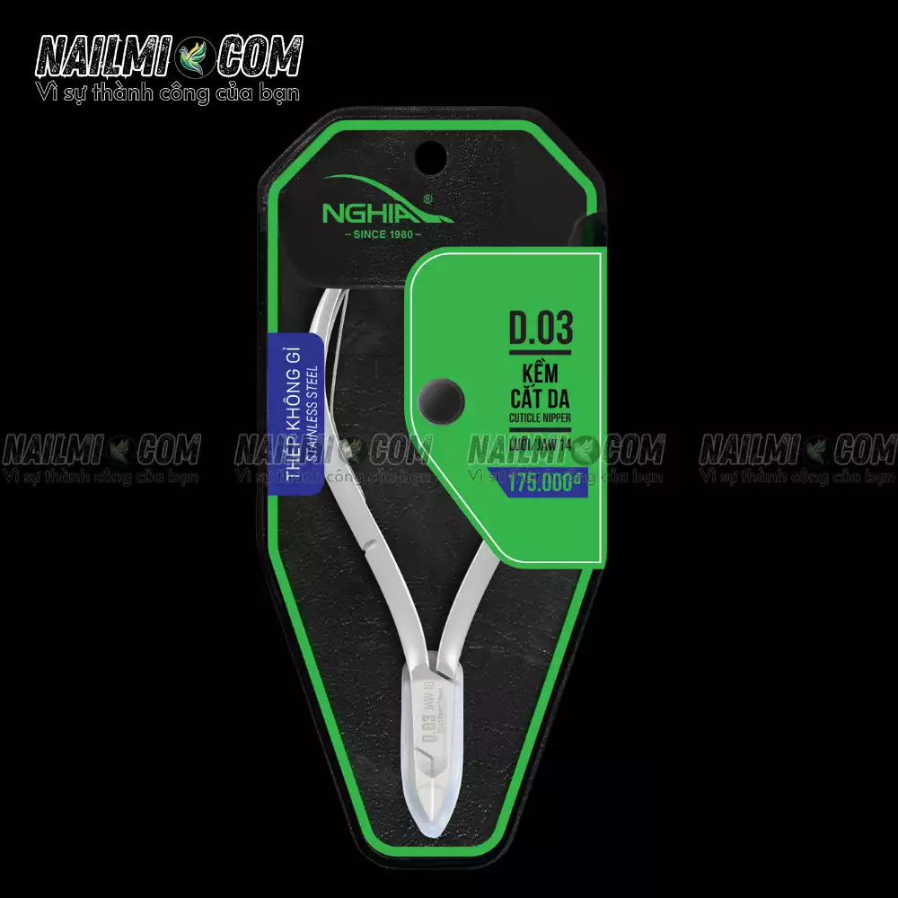 Kềm cắt da Kềm Nghĩa thép không gỉ D.03 Thép không gỉ (Inox), an toàn ...
