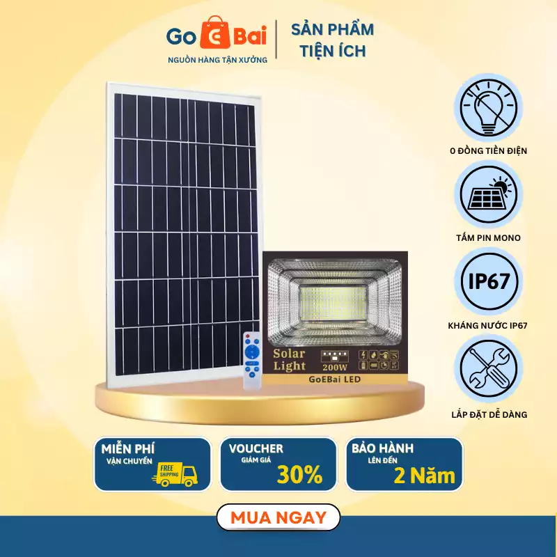 Đèn Pha Tiêu Chuẩn Goebai 200W