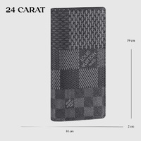 Ví LV BRAZZA WALLET Gray Damier Graphite 3D Coated Canvas