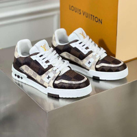 Giày Sneaker LV Trainer Damier grained calf leather