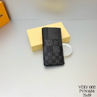 Ví LV BRAZZA WALLET Gray Damier Graphite 3D Coated Canvas
