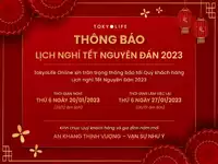 THÔNG BÁO LỊCH NGHỈ TẾT NGUYÊN ĐÁN 2023