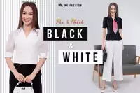 Biến hóa thời trang công sở với 2 sắc đen trắng