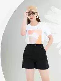 Áo phông nữ phom rộng in hình họa tiết