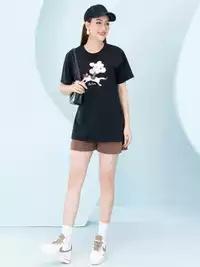 Áo phông nữ phom rộng in hình bóng bay