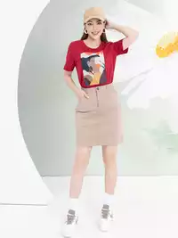 Áo phông nữ phom rộng in hình 7 màu