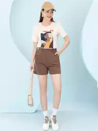 Áo phông nữ phom rộng in hình 7 màu