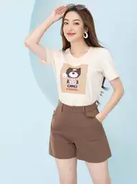 Áo phông nữ phom rộng in hình gấu