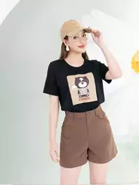 Áo phông nữ phom rộng in hình gấu