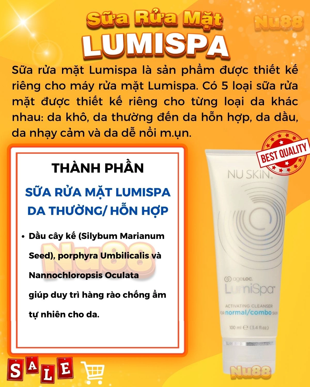 Sữa rửa mặt ageLOC LumiSpa Activating Cleanser Nuskin