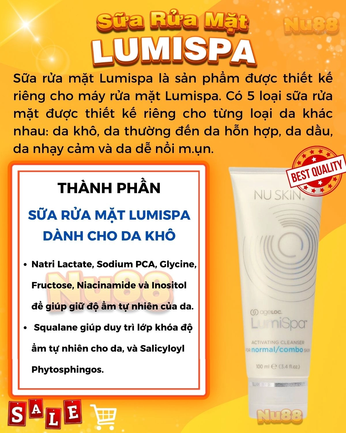 Sữa rửa mặt ageLOC LumiSpa Activating Cleanser Nuskin