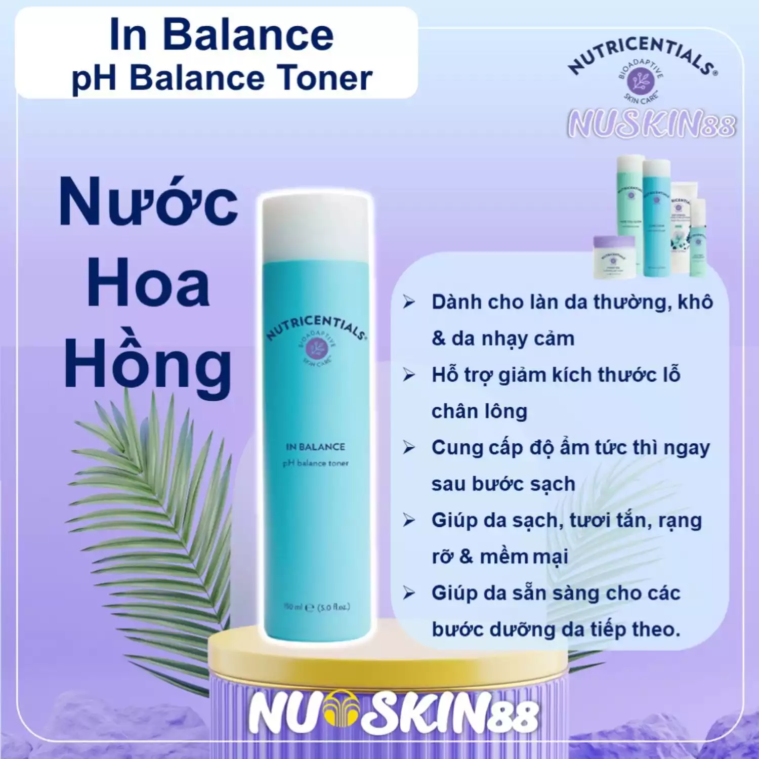 Nước hoa hồng In Balance pH Balance Toner Nuskin