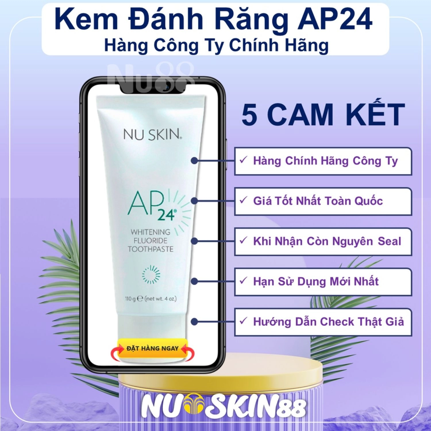 Hướng dẫn sử dụng kem đánh răng AP24 Whitening Fluoride Toothpaste