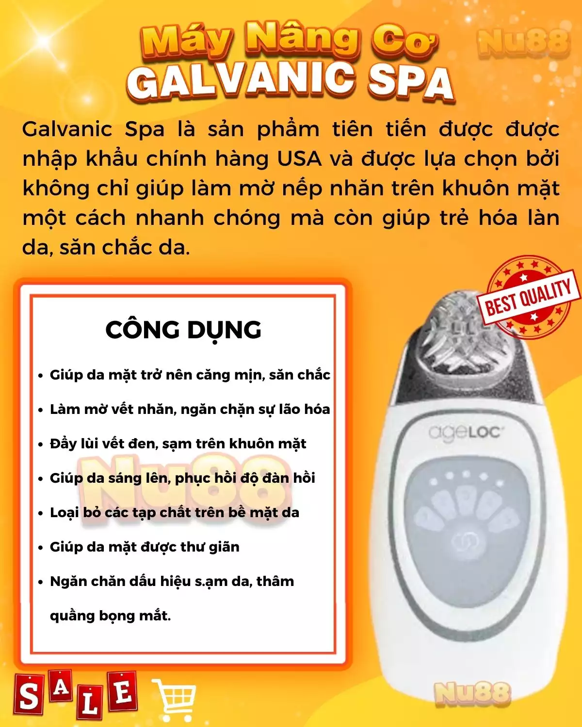 Bộ Máy Nâng Cơ Galvanic Spa