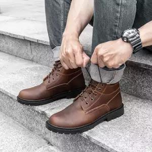 Boots cổ cao da thật CS624