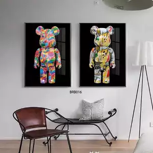 Tranh tráng gương bộ ba Bearbrick 1